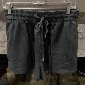 Zara Charcoal Gray Drawstring Shorts size Medium